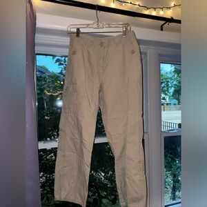 Khaki straight leg pants